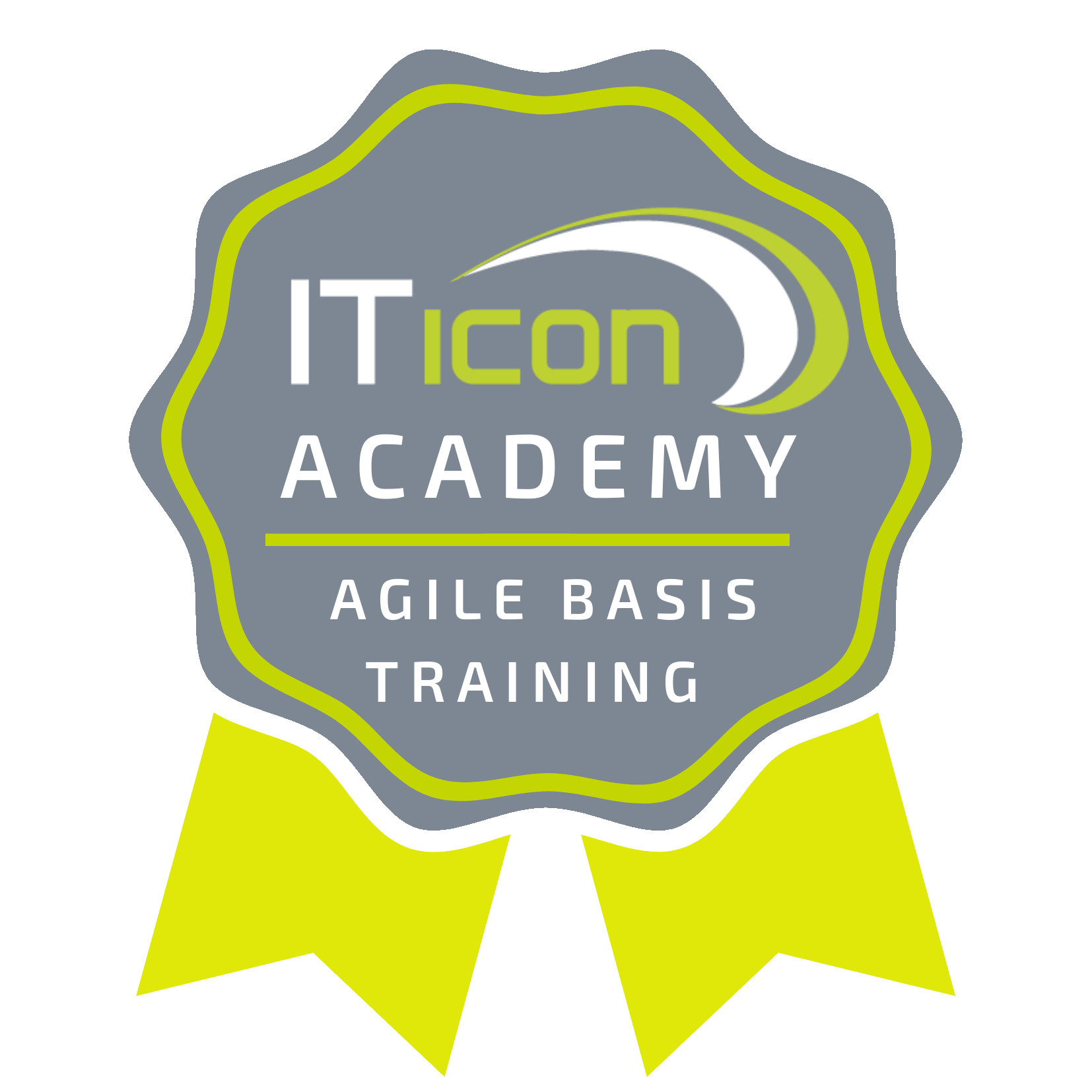 Badge transparant Agile Basis training badge behalen training ITicon Academy Agile Basis training